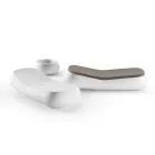 Designová venkovní lenoška z bílého polyetylenu Made in Italy - Ervin Viadurini