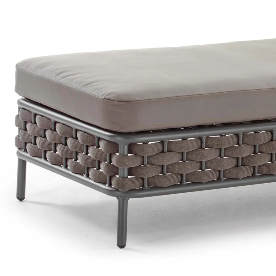 Venkovní lenoška na laně a polštáře s odnímatelnými látkovými potahy – Jamajka Viadurini