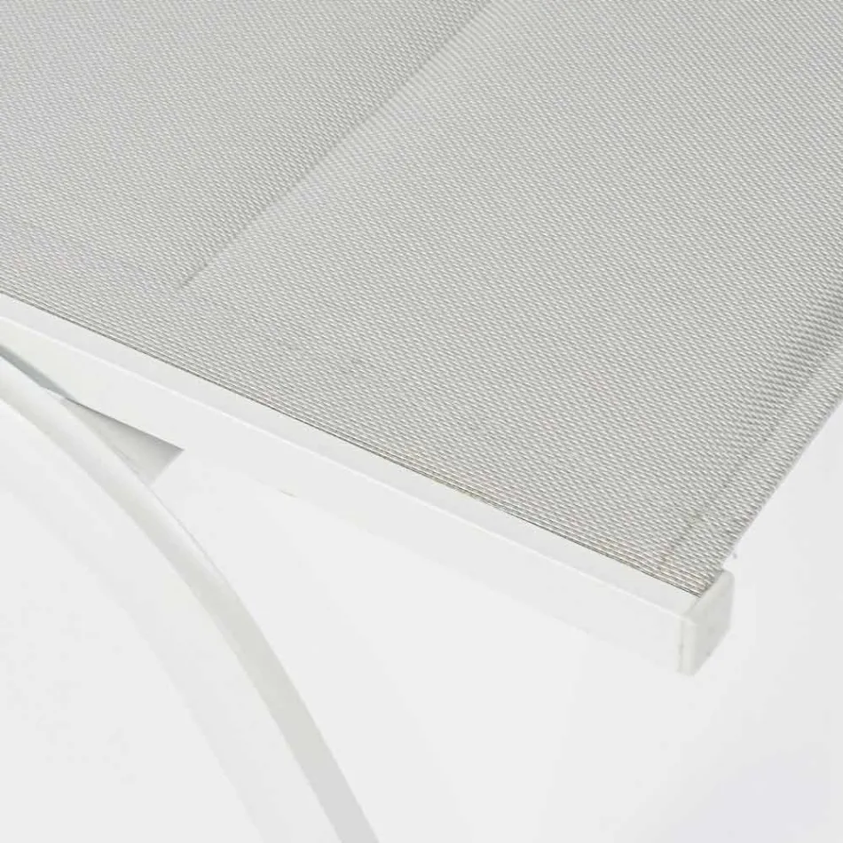 Venkovní lehátko z textilu a hliníku s kolečky, 4 kusy - Babilonia Viadurini