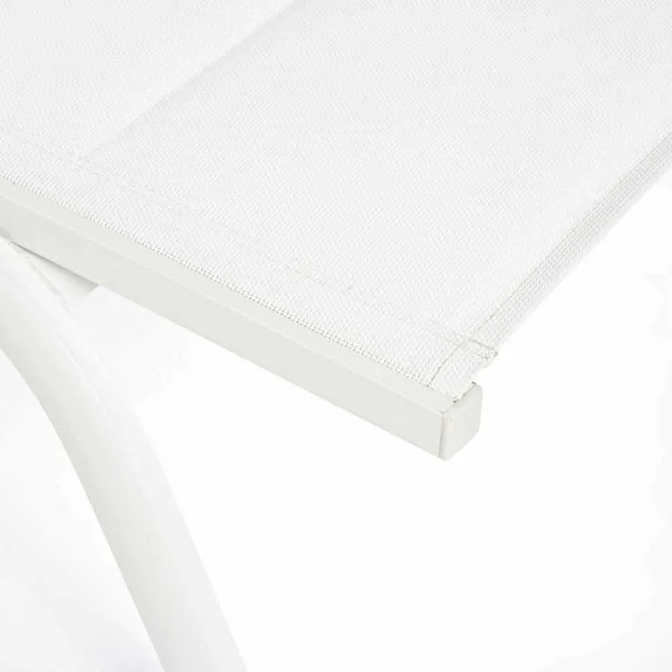 Venkovní lehátko z textilu a hliníku s kolečky, 4 kusy - Babilonia Viadurini