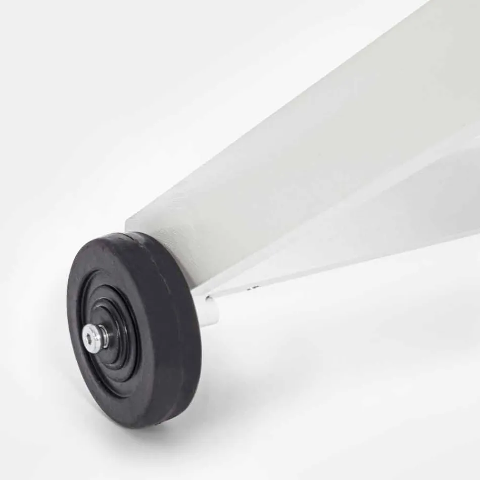 Venkovní lehátko z textilu a hliníku s kolečky, 4 kusy - Babilonia Viadurini