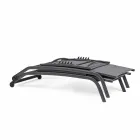 Venkovní lehátko z textilu a hliníku s kolečky, 4 kusy - Babilonia Viadurini