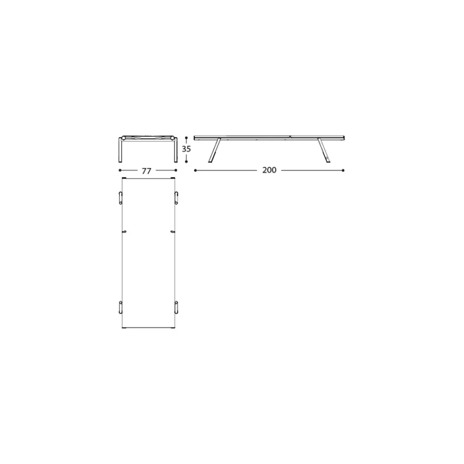 Zahradní lenoška z hliníku a technické tkaniny - Bahia od Varaschin Viadurini