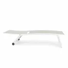 Zahradní lenoška s kolečky a sklopným opěradlem, 4 kusy - Babilonia Viadurini