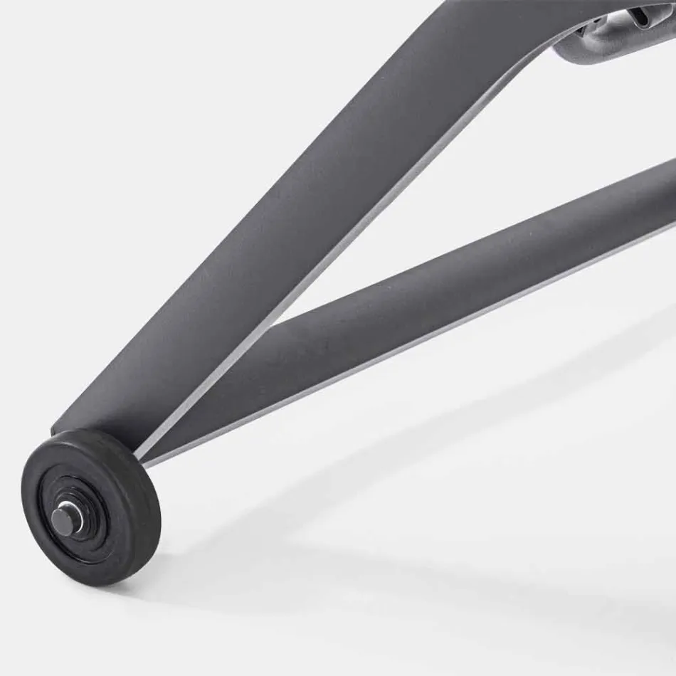 Zahradní lenoška s kolečky a sklopným opěradlem, 4 kusy - Babilonia Viadurini