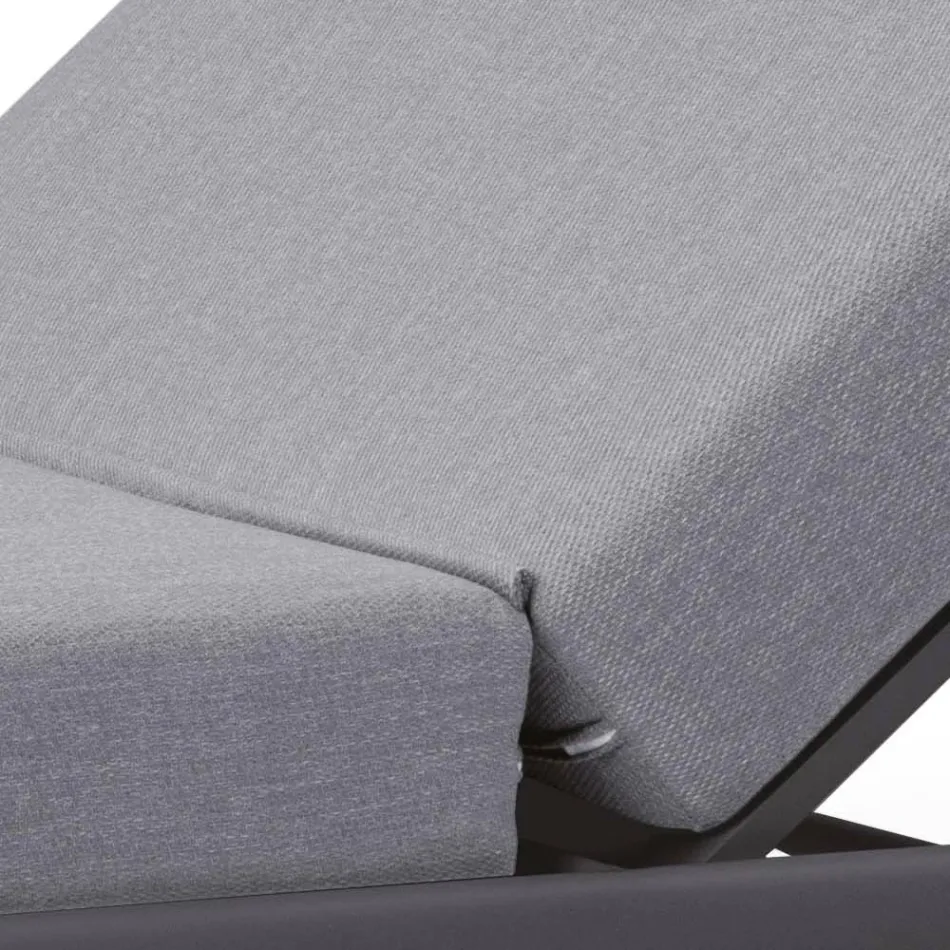 Zahradní lenoška z hliníku s látkovým potahem - Eufemia Viadurini