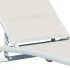 Zahradní lenoška z hliníku se sedákem z textilie - Zohra Viadurini