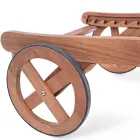 Dřevěná zahradní lenoška s designovými kolečky pro outdoor - Roxen Viadurini