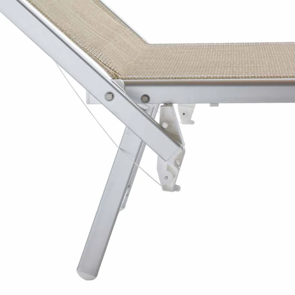 Moderní zahradní lehátko se slunečníkem a sklopným opěradlem - Arnold Viadurini