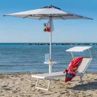 Moderní zahradní lehátko se slunečníkem a sklopným opěradlem - Arnold Viadurini