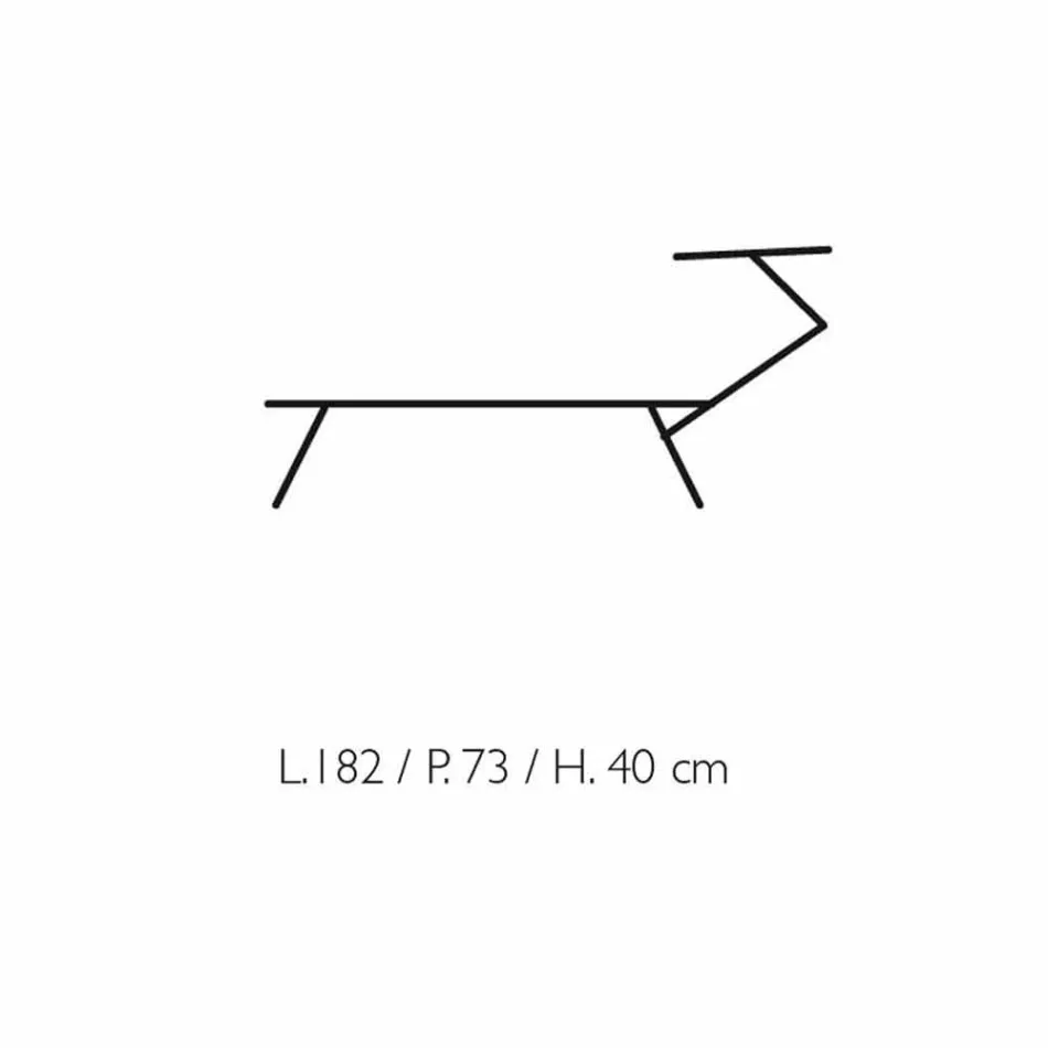 Moderní zahradní lehátko se slunečníkem a sklopným opěradlem - Arnold Viadurini