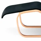 Lehátko z březového dřeva s bavlněným sedákem vyrobeno v Itálii - Fortaleza Viadurini