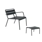 Venkovní lenoška s kovovou podnožkou Made in Italy - Amina Viadurini