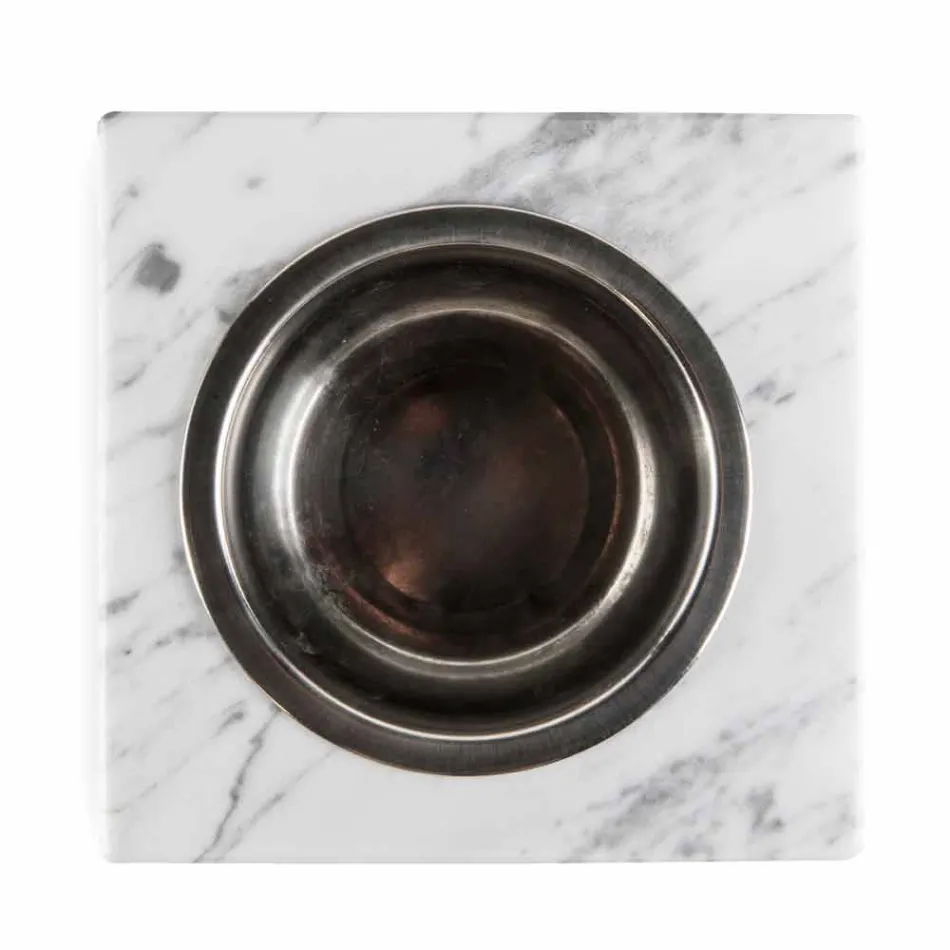 Mísa pro psy a kočky v bílém mramoru Carrara Vyrobeno v Itálii - Ciotta Viadurini