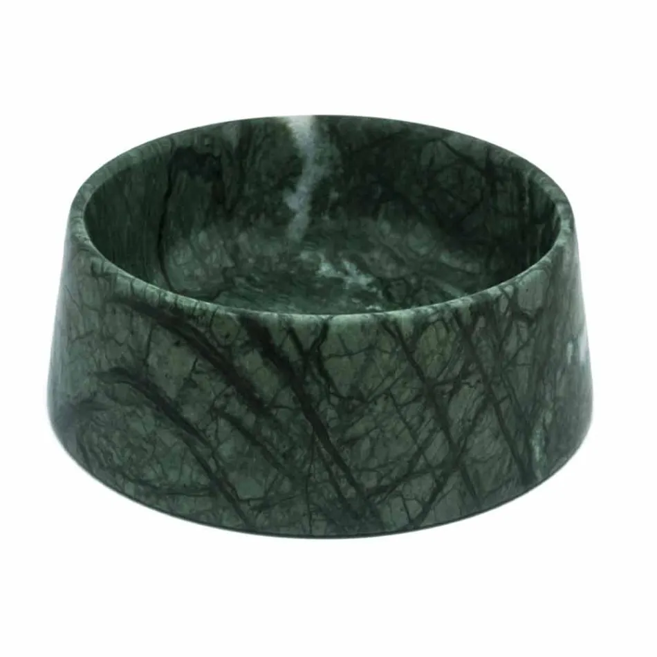 Moderní mísa pro psa a kočku v růžovém Portugalsku nebo zeleném mramoru Guatemala - Catt Viadurini