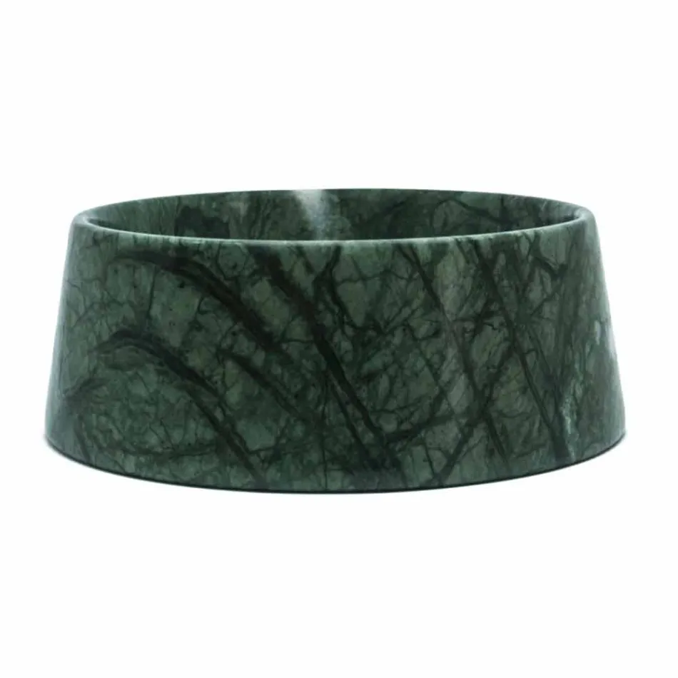 Moderní mísa pro psa a kočku v růžovém Portugalsku nebo zeleném mramoru Guatemala - Catt Viadurini