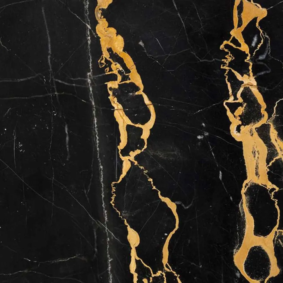 Velká kulatá mísa v Portoro nebo Paonazzo Marble Vyrobeno v Itálii - Glazer Viadurini