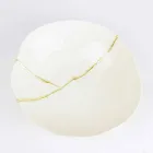 Mísy v bílém porcelánu a italském luxusním designu se zlatými listy - Cicatroro Viadurini