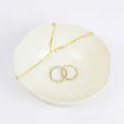 Mísy v bílém porcelánu a italském luxusním designu se zlatými listy - Cicatroro Viadurini