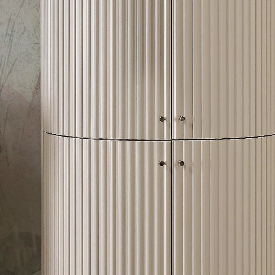 Sloup se čtyřmi dvířky se zpracováním Cannetté Made in Italy - Candy Viadurini