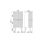 Sloup se čtyřmi dvířky se zpracováním Cannetté Made in Italy - Candy Viadurini