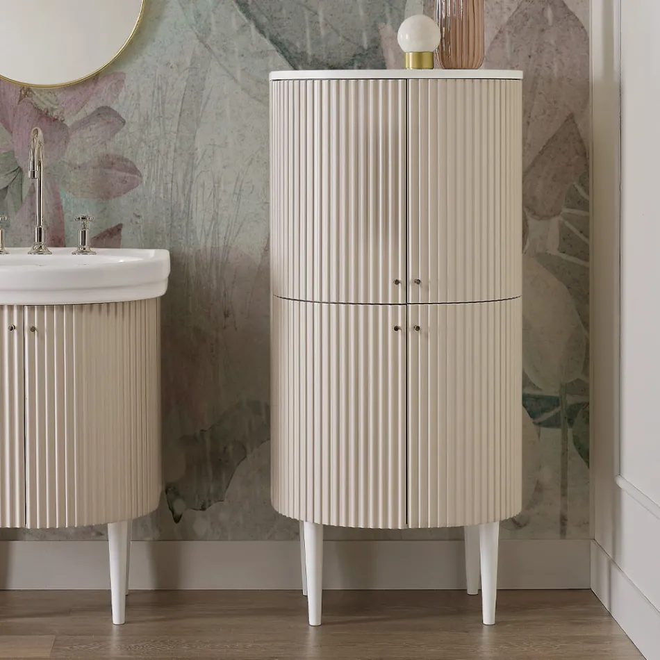 Sloup se čtyřmi dvířky se zpracováním Cannetté Made in Italy - Candy Viadurini