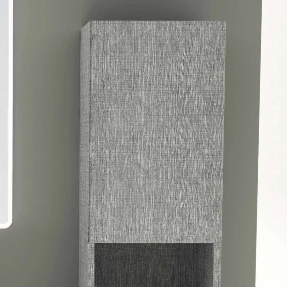 Koupelnový sloup se 2 dveřmi v moderním designu Ambra z ekologického dřeva, vyrobený v Itálii Viadurini