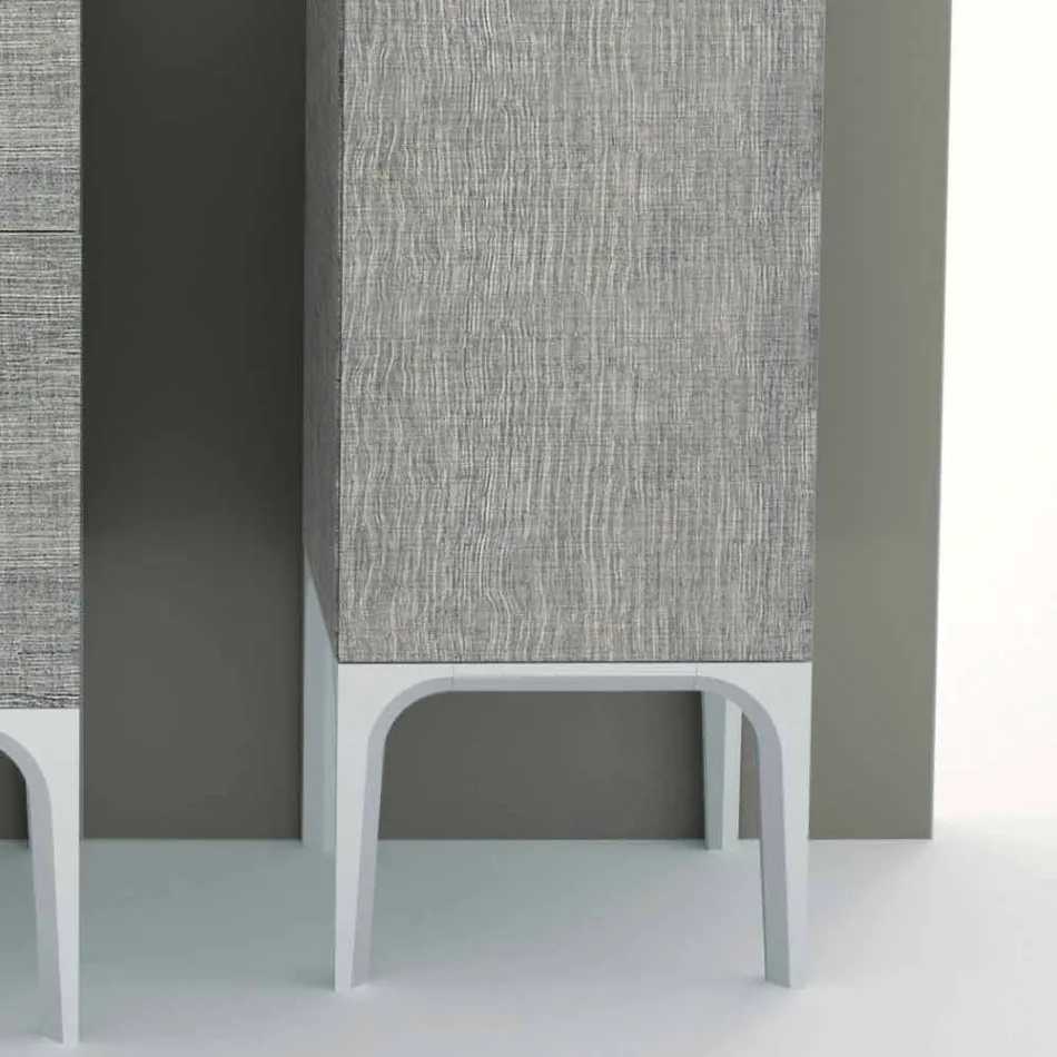 Koupelnový sloup se 2 dveřmi v moderním designu Ambra z ekologického dřeva, vyrobený v Itálii Viadurini