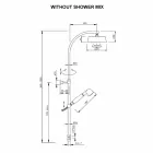 Klasický mosazný sprchový sloup s kulatou sprchovou hlavicí vyrobený v Itálii - Yari Viadurini