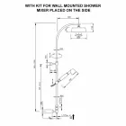 Klasický mosazný sprchový sloup s kulatou sprchovou hlavicí vyrobený v Itálii - Yari Viadurini