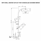 Klasický mosazný sprchový sloup s kulatou sprchovou hlavicí vyrobený v Itálii - Yari Viadurini