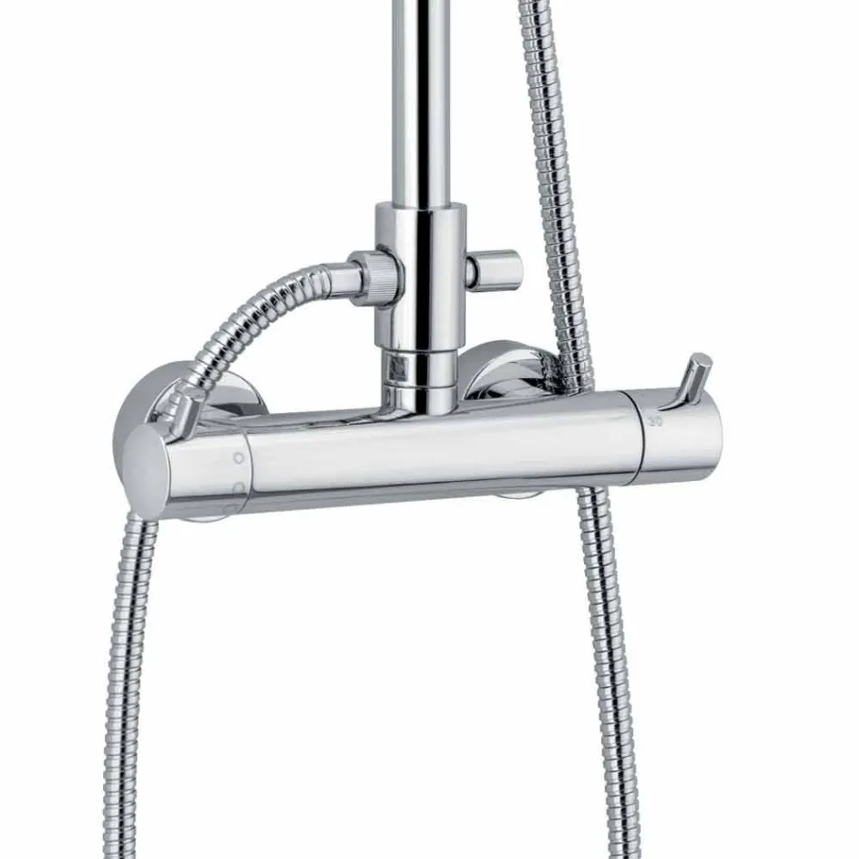 Sprchový sloup s termostatickou baterií v mosazi vyrobený v Itálii - Gallo Viadurini