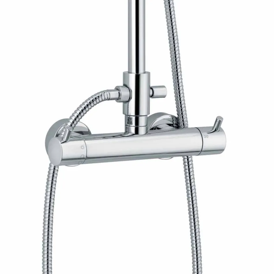 Sprchový sloup s termostatickou baterií v mosazi vyrobený v Itálii - Gallo Viadurini