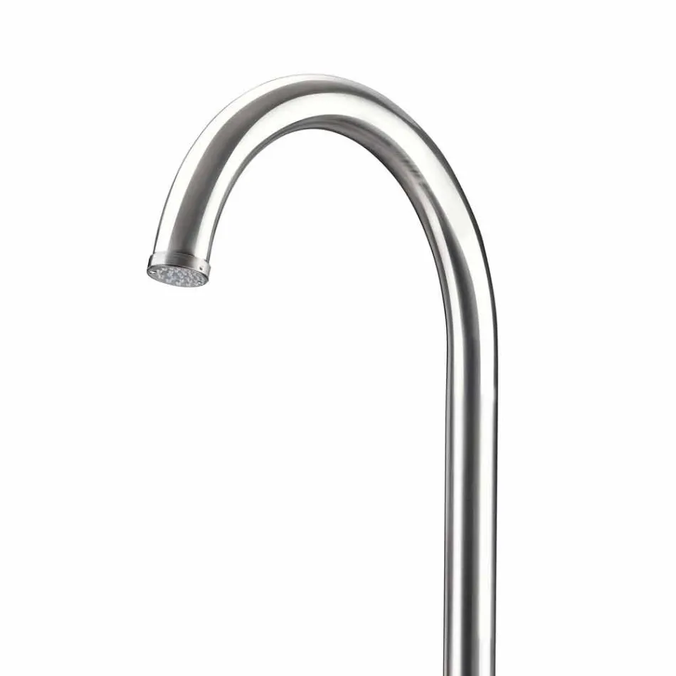 Nerezový zahradní sprchový sloup s ruční sprchou vyrobený v Itálii - Marlen Viadurini