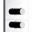 Termostatický nástěnný sprchový sloup z chromované nerezové oceli vyrobené v Itálii - Pampo Viadurini