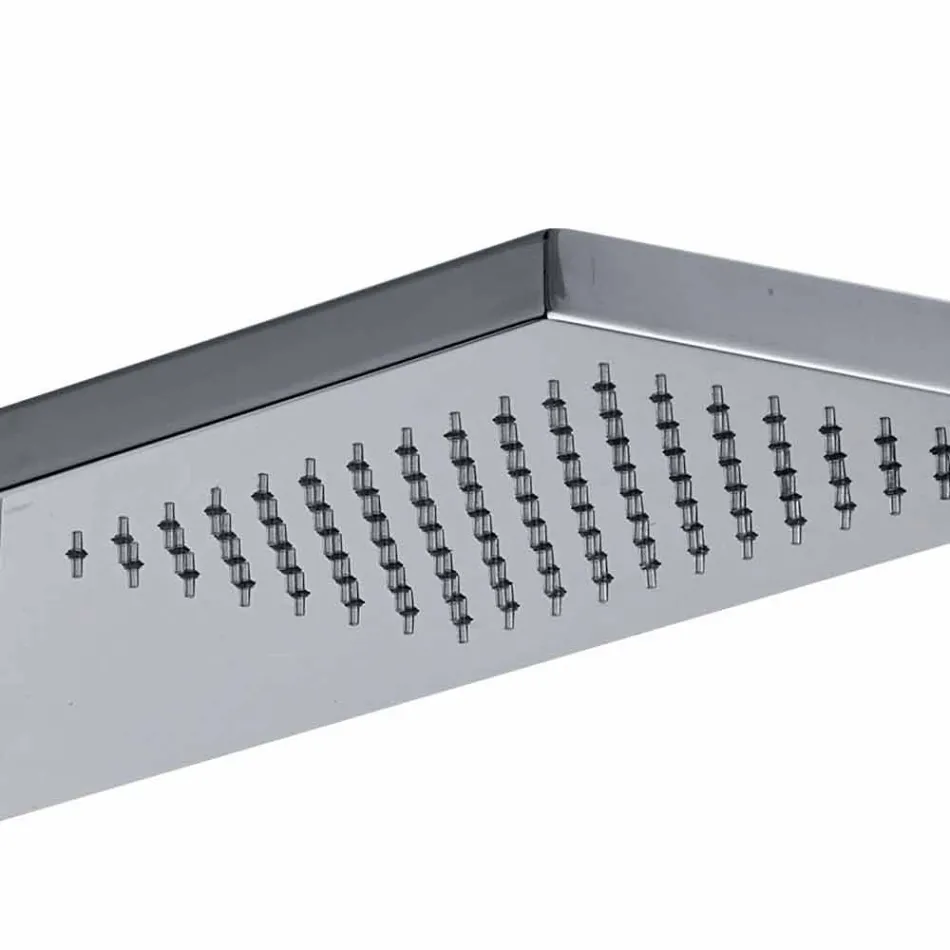 Termostatický nástěnný sprchový sloup z chromované nerezové oceli vyrobené v Itálii - Pampo Viadurini