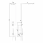 Termostatický nástěnný sprchový sloup z chromované nerezové oceli vyrobené v Itálii - Pampo Viadurini