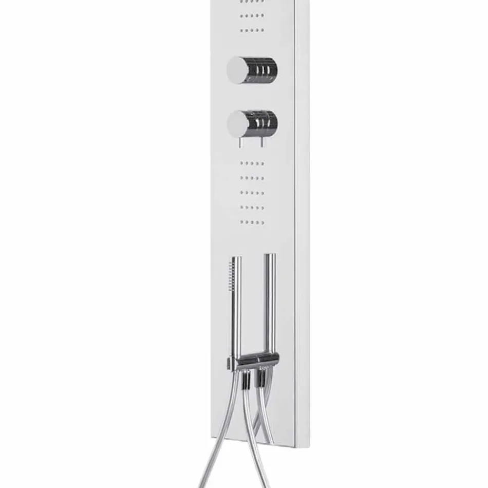 Ocelový sprchový sloup s dešťovou sprchou vyrobený v Itálii - Námořník Viadurini