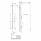 Ocelový sprchový sloup s dešťovou sprchou vyrobený v Itálii - Námořník Viadurini