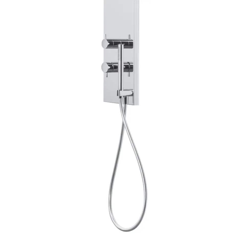 Ocelový sprchový sloup s dešťovou sprchou Made in Italy - Sailor Viadurini