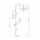 Sprchový sloupek z mosazi se sprchovou hlavicí a ruční sprchou v Abs vyrobené v Itálii - Lesio Viadurini