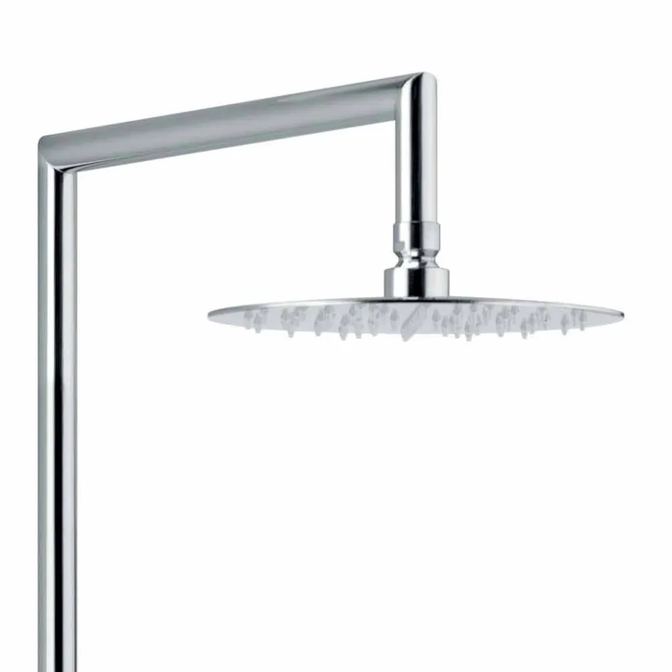 Mosazný sprchový sloup se sprchovou hlavicí a ABS sprchou vyrobený v Itálii - Padula Viadurini