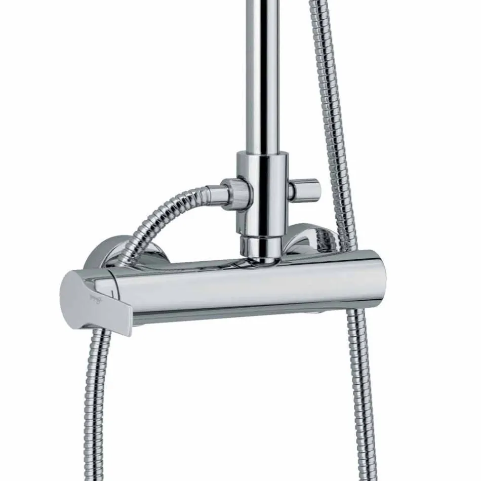 Mosazný sprchový sloup se sprchovou hlavicí a ABS sprchou vyrobený v Itálii - Padula Viadurini