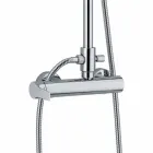 Mosazný sprchový sloup se sprchovou hlavicí a ABS sprchou vyrobený v Itálii - Padula Viadurini