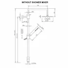 Mosazný sprchový sloup se čtvercovou ocelovou sprchovou hlavicí vyrobený v Itálii - Lipari Viadurini