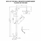 Mosazný sprchový sloup se čtvercovou ocelovou sprchovou hlavicí vyrobený v Itálii - Lipari Viadurini
