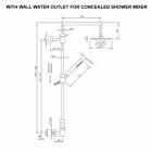 Mosazný sprchový sloup se čtvercovou ocelovou sprchovou hlavicí vyrobený v Itálii - Lipari Viadurini