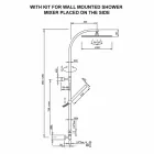 Mosazný sprchový sloup s kulatou ocelovou sprchovou hlavicí vyrobený v Itálii - Kennedy Viadurini