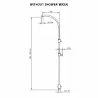 Mosazný sprchový sloup s kulatou ocelovou sprchovou hlavicí vyrobený v Itálii - Kennedy Viadurini