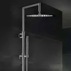 Mosazný sprchový sloup s kulatou ultratenkou sprchovou hlavicí vyrobený v Itálii - Merio Viadurini